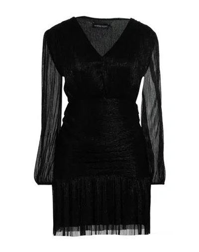 Vanessa Scott Woman Mini Dress Black Size M/l Polyester, Lurex