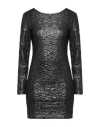 Vanessa Scott Woman Mini Dress Camel Size M/l Polyester, Elastane In Grey