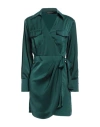 Vanessa Scott Woman Short Dress Emerald Green Size S Polyester In Green