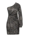 Vanessa Scott Woman Mini Dress Plum Size S Nylon, Polyester, Elastane In Grey