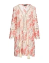 Vanessa Scott Woman Mini Dress Ivory Size L Polyester