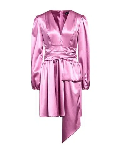 Vanessa Scott Woman Short Dress Magenta Size L Polyester