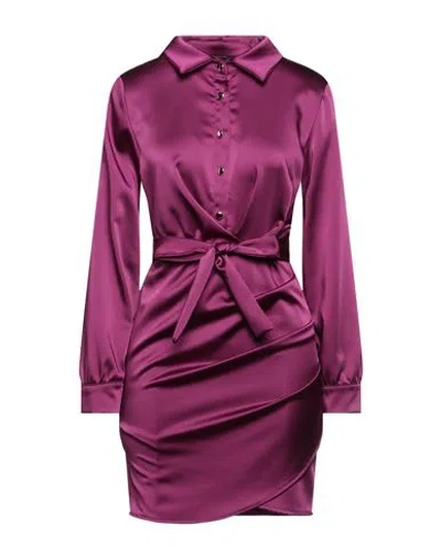 Vanessa Scott Woman Short Dress Mauve Size L Polyester In Purple