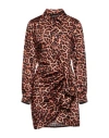 Vanessa Scott Woman Short Dress Orange Size L Polyester