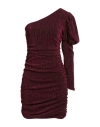 Vanessa Scott Woman Mini Dress Plum Size S Nylon, Polyester, Elastane In Purple