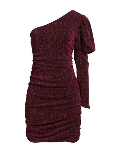 Vanessa Scott Woman Mini Dress Plum Size S Nylon, Polyester, Elastane In Purple