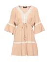 Vanessa Scott Short Dresses In Beige