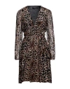 Vanessa Scott Woman Mini Dress Sand Size S Viscose, Silk In Beige