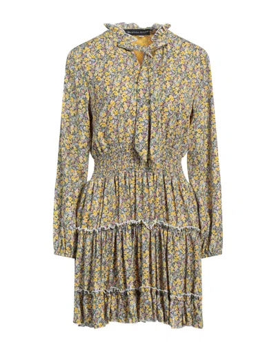 Vanessa Scott Short Dresses In Yellow