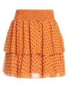Vanessa Scott Mini Skirts In Orange