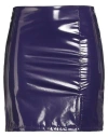 Vanessa Scott Woman Mini Skirt Purple Size M Polyester, Polyurethane, Elastane