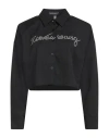 Vanessa Scott Woman Shirt Black Size M/l Polyester, Cotton In Black