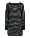 Vanessa Scott Woman Sweater Black Size M/l Acrylic, Polyamide, Wool, Mohair Wool In Black
