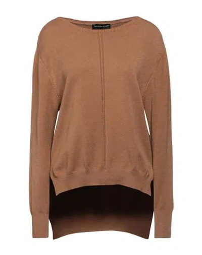 Vanessa Scott Woman Sweater Camel Size Onesize Viscose, Polyester, Polyamide In Beige