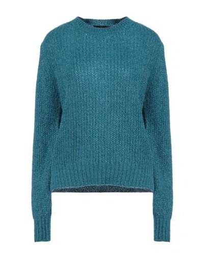 Vanessa Scott Woman Sweater Deep Jade Size Onesize Acrylic, Polyamide, Mohair Wool In Green