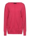 Vanessa Scott Woman Sweater Magenta Size Onesize Viscose, Polyester, Polyamide In Pink