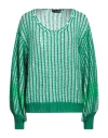 Vanessa Scott Woman Sweater Green Size Onesize Acrylic, Polyamide, Wool, Mohair Wool In Green