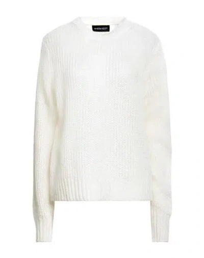 Vanessa Scott Woman Sweater Ivory Size Onesize Acrylic, Polyamide, Mohair Wool In White