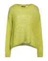 Vanessa Scott Woman Sweater Lime Green Size Onesize Acrylic, Polyamide, Mohair Wool In Green
