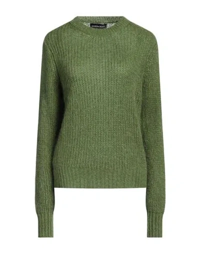 Vanessa Scott Woman Sweater Military Green Size Onesize Acrylic, Polyamide, Mohair Wool