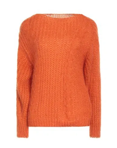 Vanessa Scott Woman Sweater Orange Size Onesize Acrylic, Polyamide, Mohair Wool