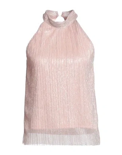 Vanessa Scott Woman Top Blush Size M Polyester, Lurex In Pink