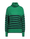 Vanessa Scott Woman Turtleneck Green Size S Acrylic, Polyamide, Wool, Mohair Wool