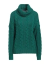 Vanessa Scott Woman Turtleneck Green Size S Acrylic, Viscose, Wool, Alpaca Wool In Green