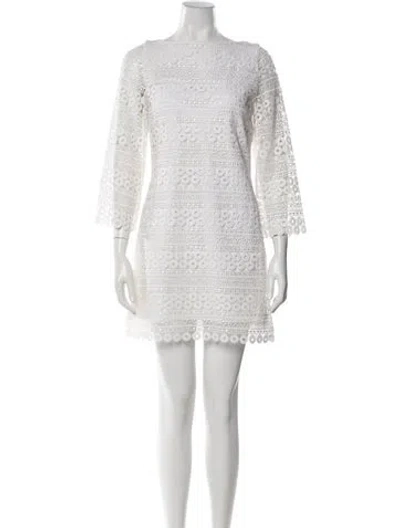 Pre-owned Vanessa Seward Bateau Neckline Mini Dress In Neutral