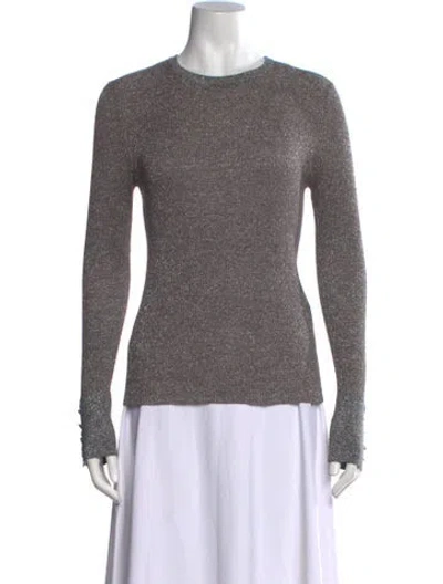 Pre-owned Vanessa Seward Crew Neck Long Sleeve Top In Neutral