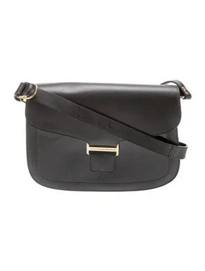 Pre-owned Vanessa Seward Leather Crossbody Bag In Black