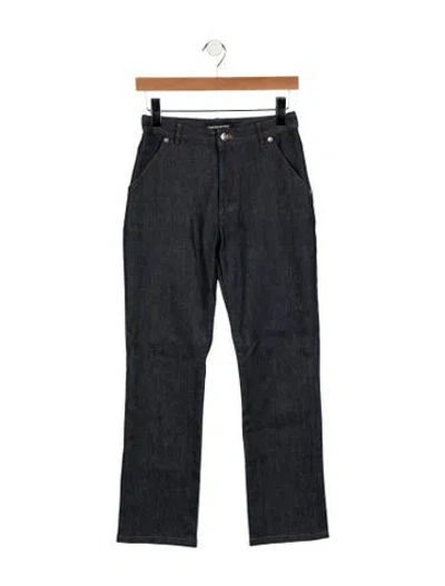 Pre-owned Vanessa Seward Mid-rise Straight Leg Jeans In Blue