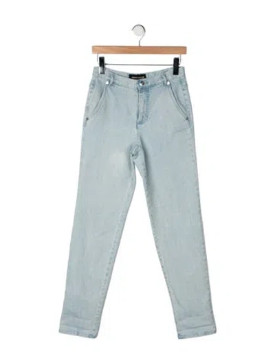 Pre-owned Vanessa Seward Mid-rise Straight Leg Jeans In Green