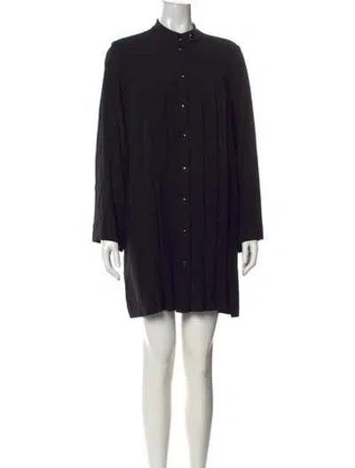 Pre-owned Vanessa Seward Mock Neck Mini Dress In Black