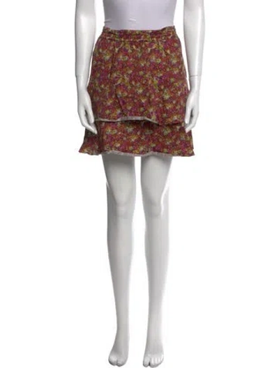 Pre-owned Vanessa Seward Printed Mini Skirt In Orange