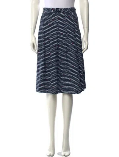 Pre-owned Vanessa Seward Silk Knee-length Skirt In Blue