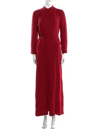 Pre-owned Vanessa Seward Silk Long Dress In Red