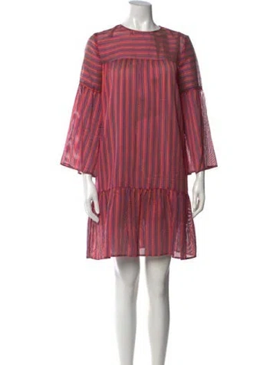 Pre-owned Vanessa Seward Silk Mini Dress In Pink
