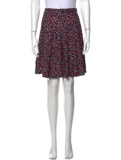 Pre-owned Vanessa Seward Silk Mini Skirt In Blue/red/white