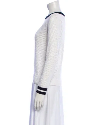 Pre-owned Vanessa Seward Striped Mock Neck Sweater In Neutral