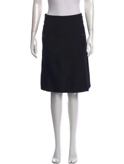 Pre-owned Vanessa Seward Virgin Wool Knee-length Skirt In Black