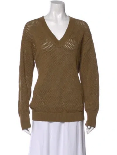 Pre-owned Vanessa Seward V-neck Sweater In Gold