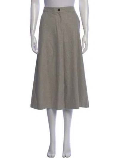 Pre-owned Vanessa Seward Wool Wide Leg Pants In Gray