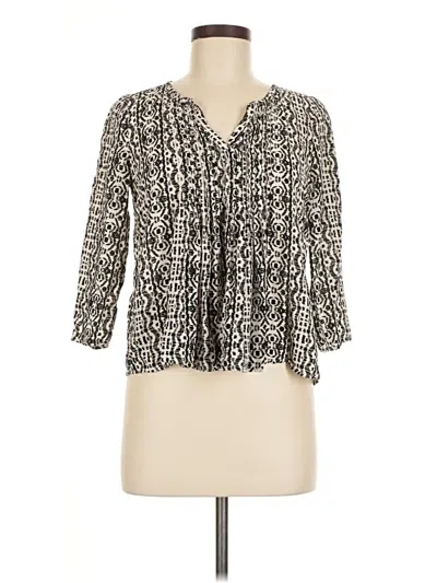 Pre-owned Vanessa Virginia 3/4 Sleeve Blouse In Black