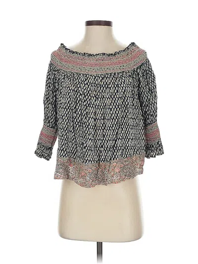 Pre-owned Vanessa Virginia 3/4 Sleeve Blouse In Blue