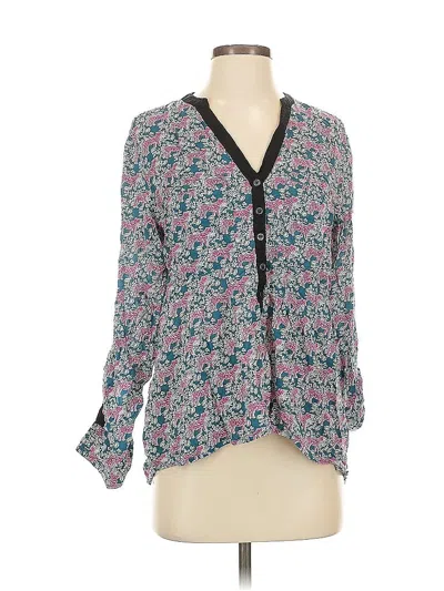 Pre-owned Vanessa Virginia 3/4 Sleeve Blouse In Blue