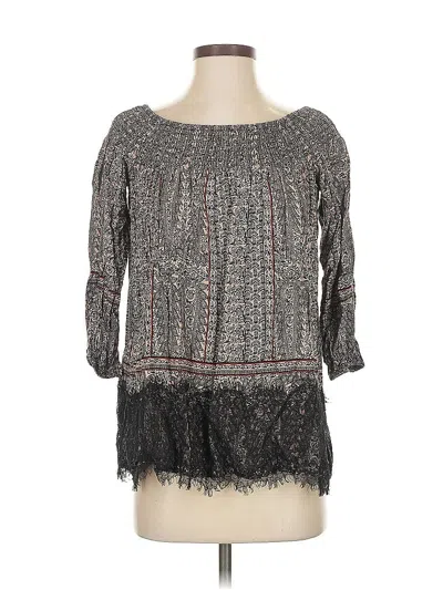Pre-owned Vanessa Virginia 3/4 Sleeve Blouse In Gray