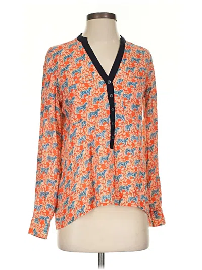 Pre-owned Vanessa Virginia 3/4 Sleeve Blouse In Orange