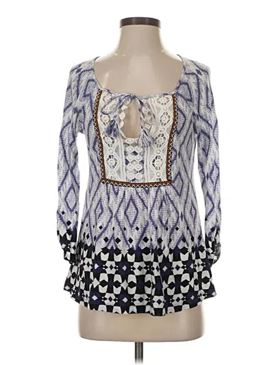 Pre-owned Vanessa Virginia 3/4 Sleeve Blouse In Purple