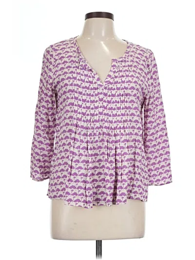Pre-owned Vanessa Virginia 3/4 Sleeve Blouse In Purple
